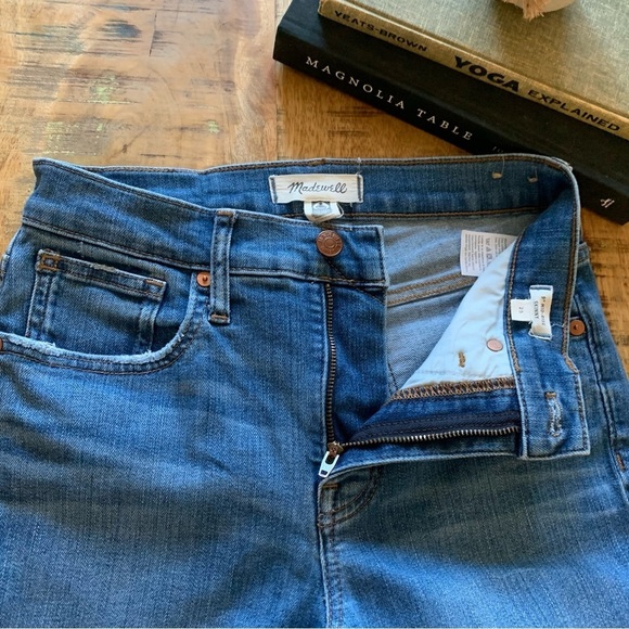 Madewell Mid-Rise 9 Bellachase Blue Distressed Skinny Jeans Sz 25 - Picture 3 of 11